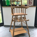 Wooden high chair for baby - Vintage