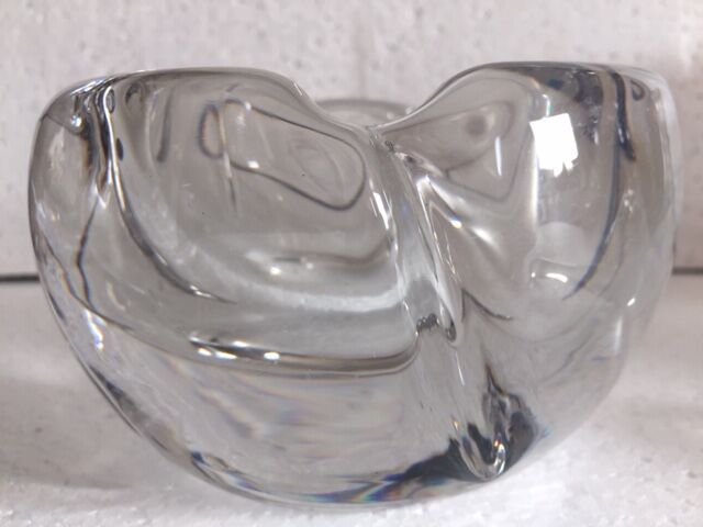 Cendrier vide poche mortier cristal Daum