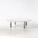 Table basse chromée et bois 1970