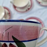 Set of 6 Antique Cups and Saucers