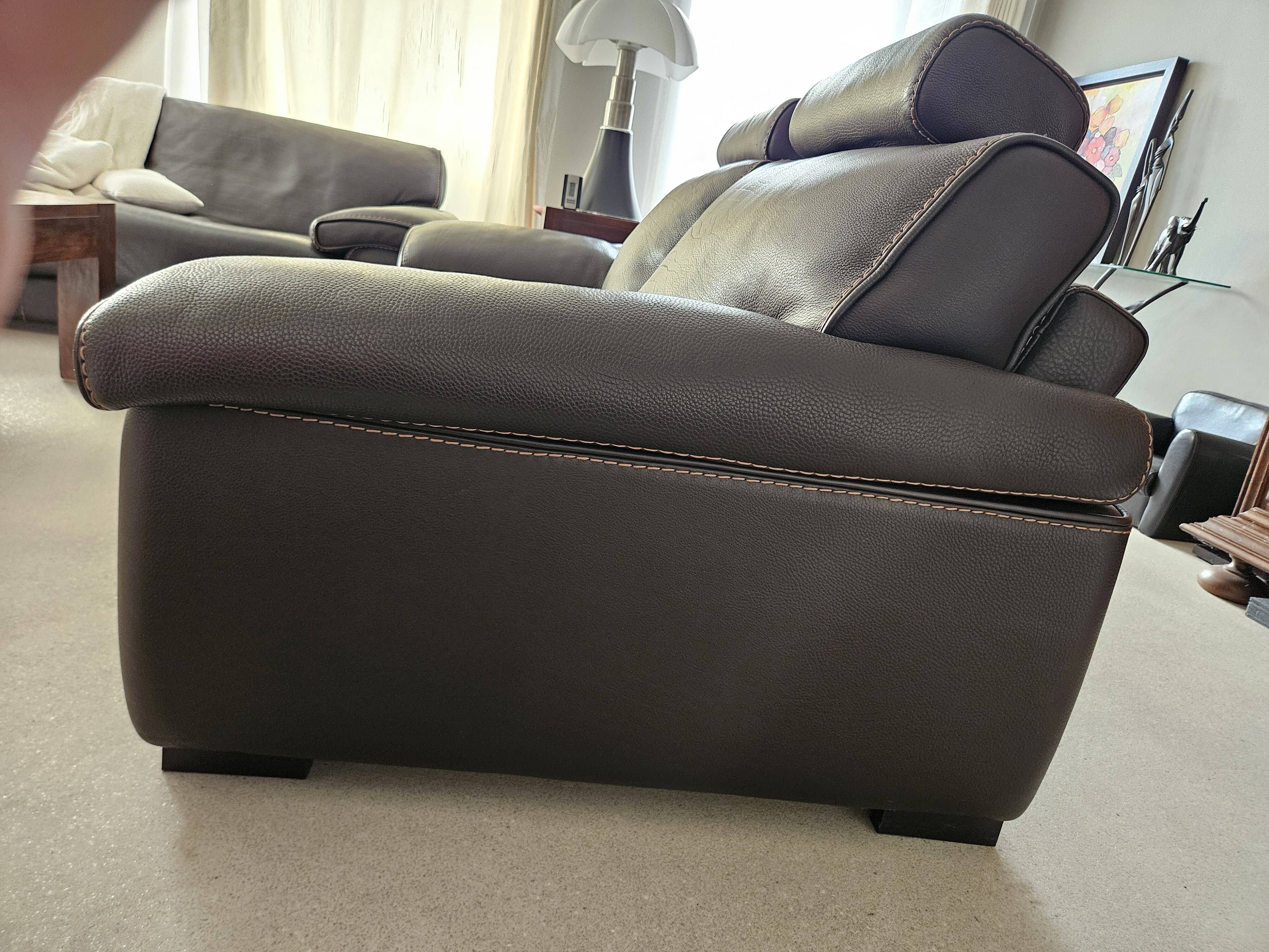 Ascot leather sofa Roche Bobois