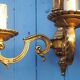 French Bronze Wall Sconces: Pair of 2-Branch Lights, C1950s