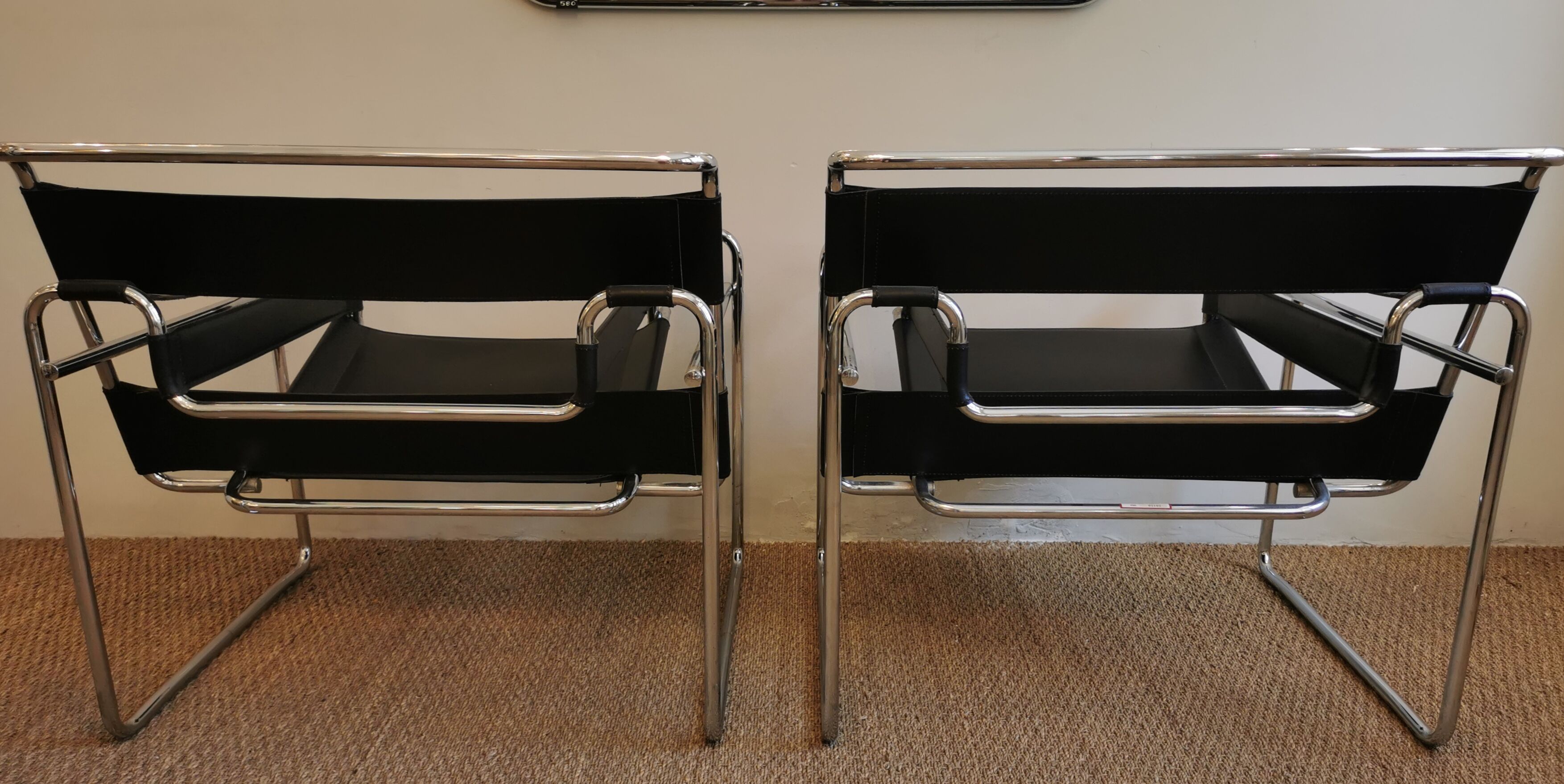 Armchairs design Vassily by Marcel Breuer Italian edition 80s