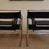 Armchairs design Vassily by Marcel Breuer Italian edition 80s