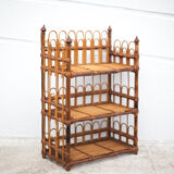 Vintage rattan wall shelf