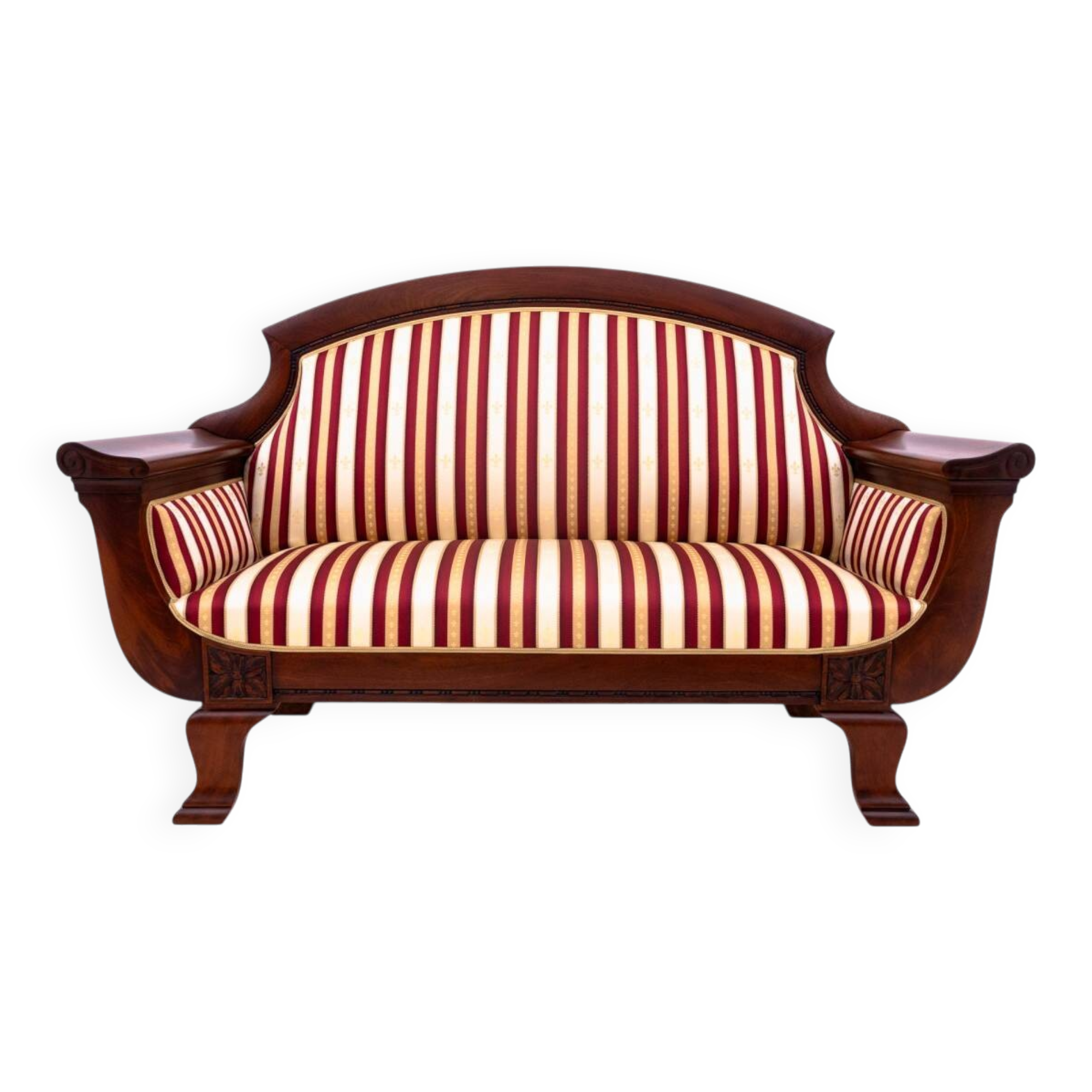 Antique sofa from the late 19th century, Northern Europe. After renovation.