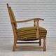 1960s, Danish lounge chair, original very good condition, furniture wool, solid oak wood.