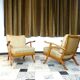 Ensemble de 2 fauteuils des années 50 de style mid-century de Wilhelm Knoll, Allemagne.