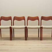 Set of four teak chairs, Danish design, 1960s, designer: Niels Otto Møller