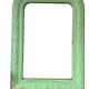 Classic antique mirror – wooden and plaster frame – repainted green from the 60s