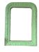 Classic antique mirror – wooden and plaster frame – repainted green from the 60s