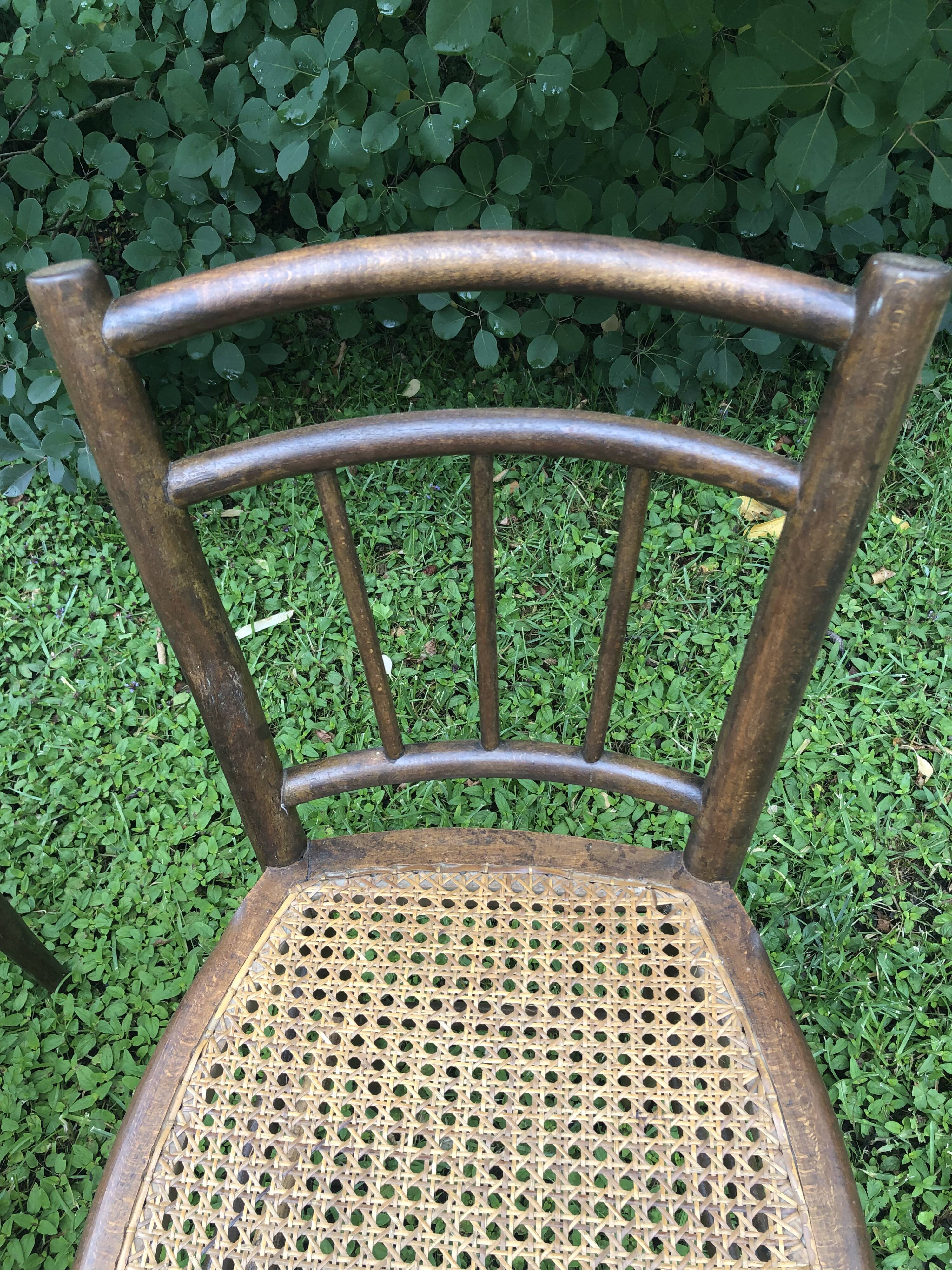 Canned bistro chairs