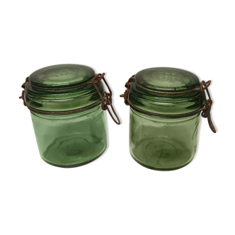 Lot of 2 old jars
