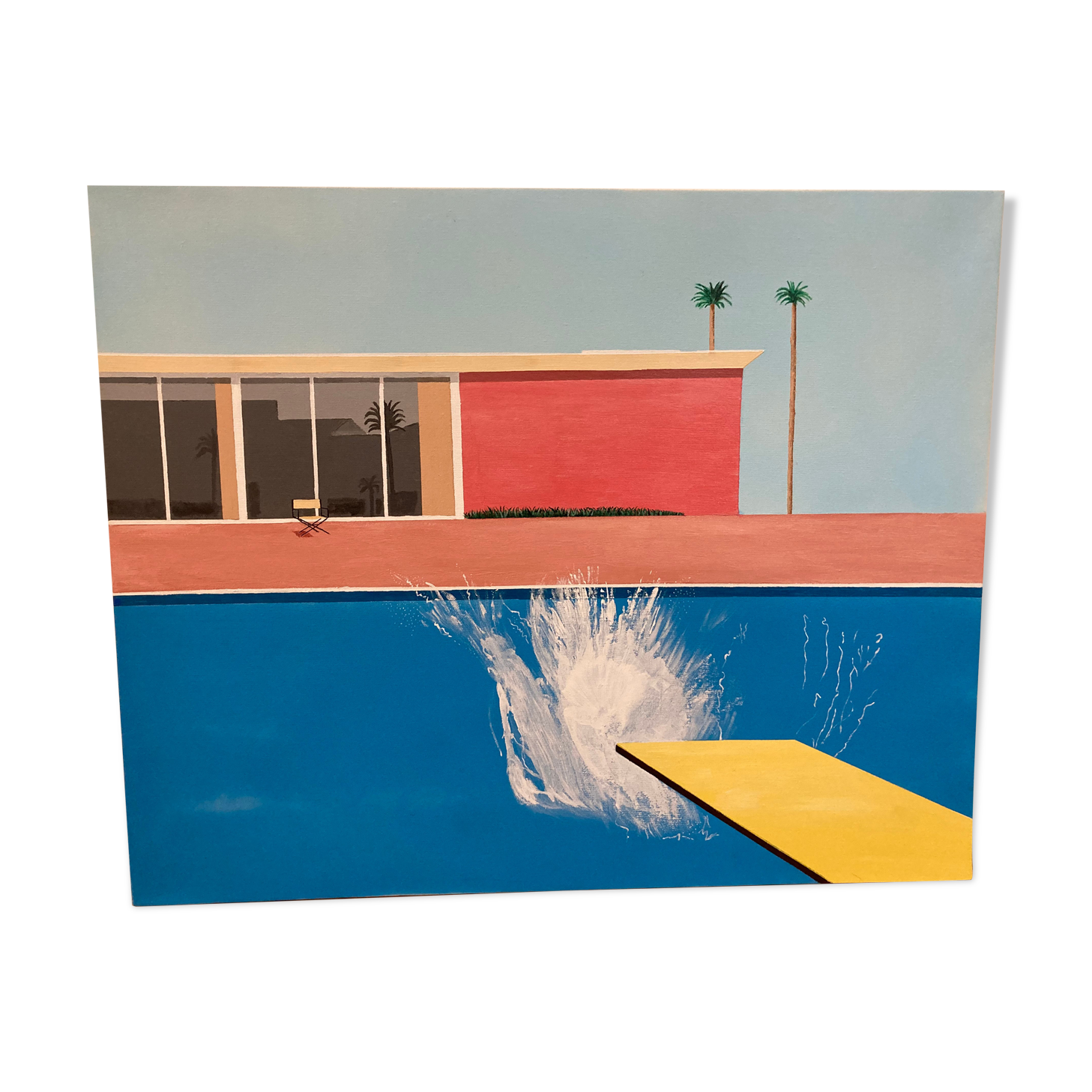 Acrylic painting inspired by The Bigger Splash