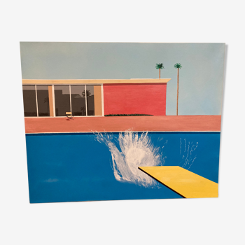 Acrylic painting inspired by The Bigger Splash