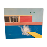 Acrylic painting inspired by The Bigger Splash
