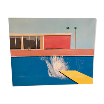 Acrylic painting inspired by The Bigger Splash