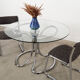 Glass table, Italian design, 1970s, manufactured by Gastone Rinaldi