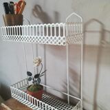 Open metal shelf