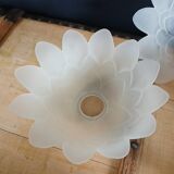 Set of 3 Art Deco glass paste pendant lights