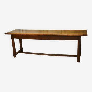 Grande console ou table de service en bois naturel, époque xixe siècle
