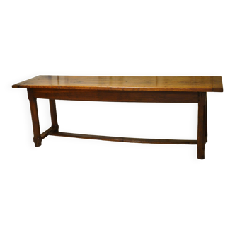 Grande console ou table de service en bois naturel, époque xixe siècle