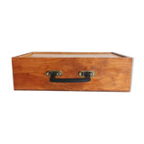 Wooden sliding box with handle
