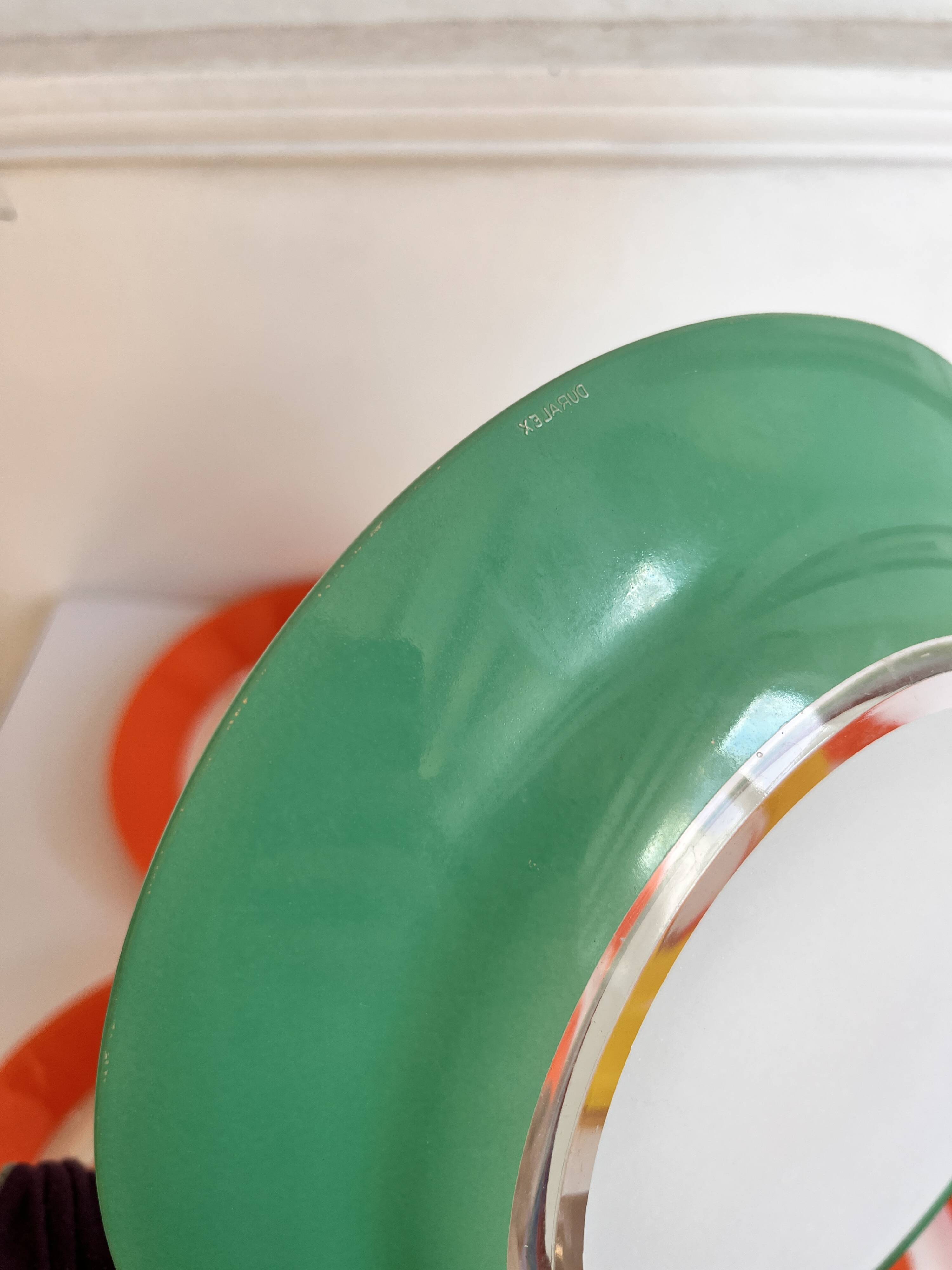 Coloured Duralex plates