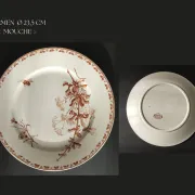 7 flat plates in earthenware from Sarreguemines U&C "Carmen"