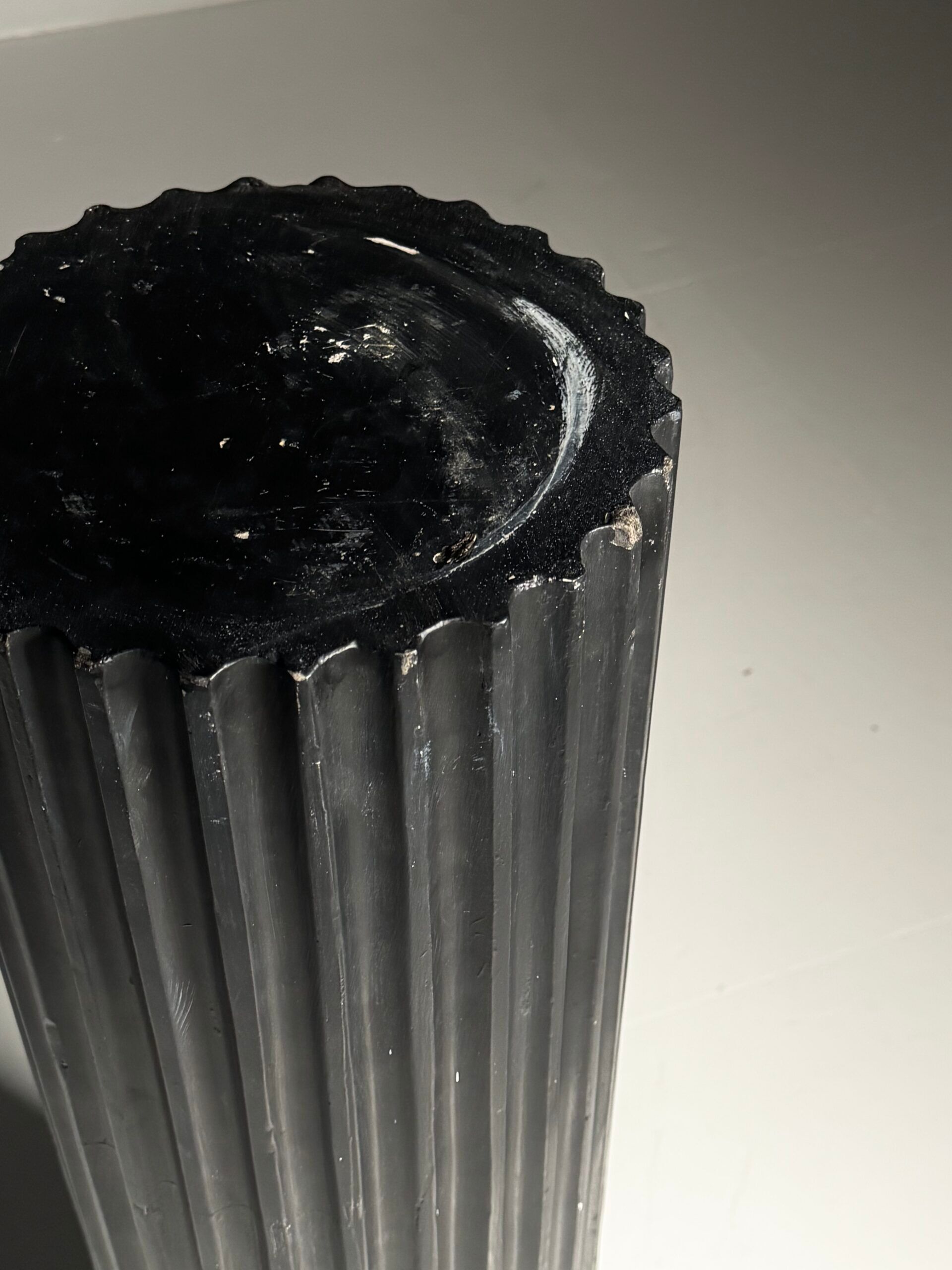 Neoclassical black plaster column
