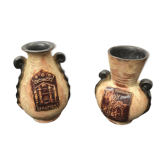 Pair of vase former beaumont terre cuite vintage