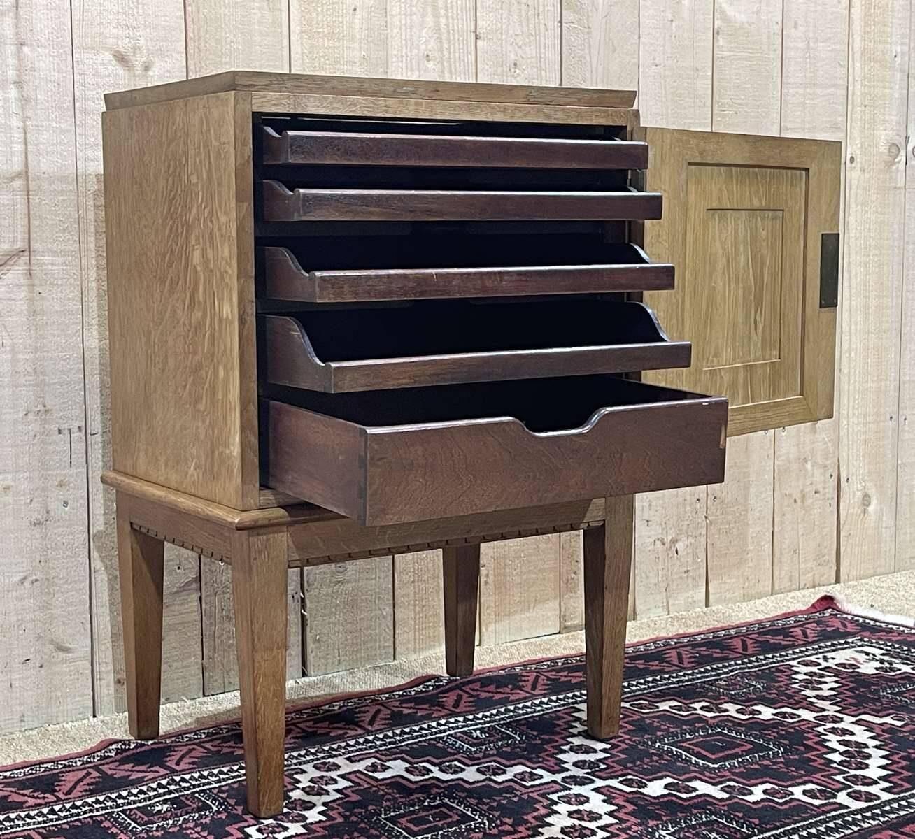 Oak office filing cabinet from the 1940s