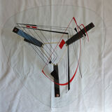 Vintage coffee table geometric decorations