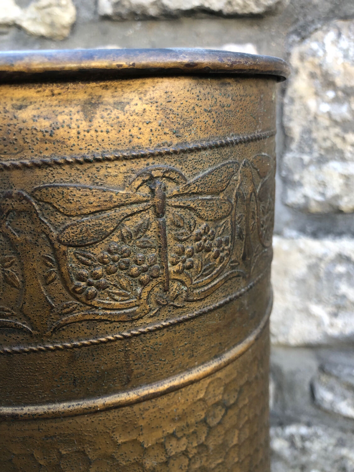 Copper umbrella stand