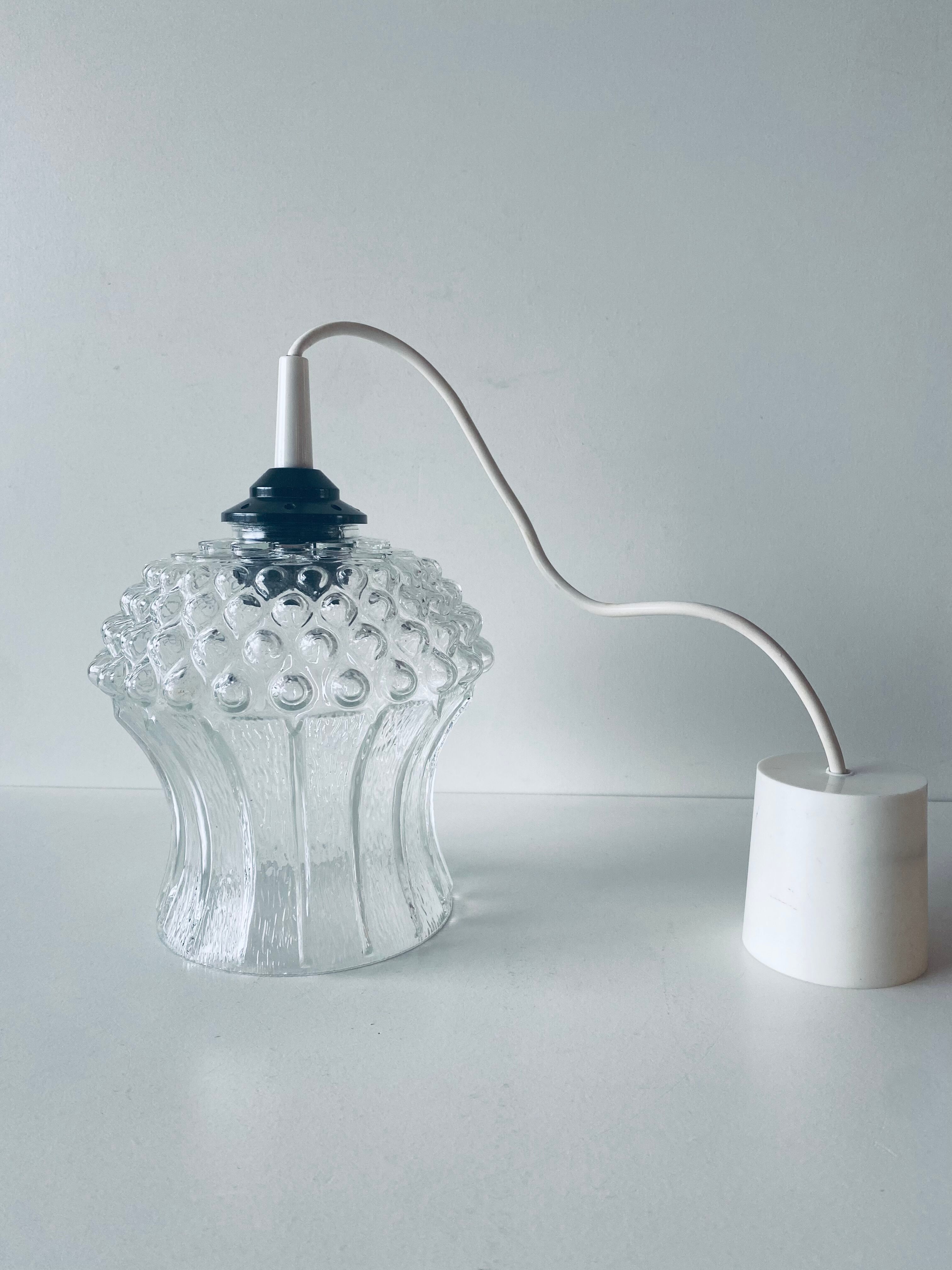 Vintage glass globe pendant lamp