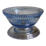 Glass and metal fruit cup