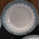 5 flat plates in Longwy earthenware model “Suzanne” Terre de Fer