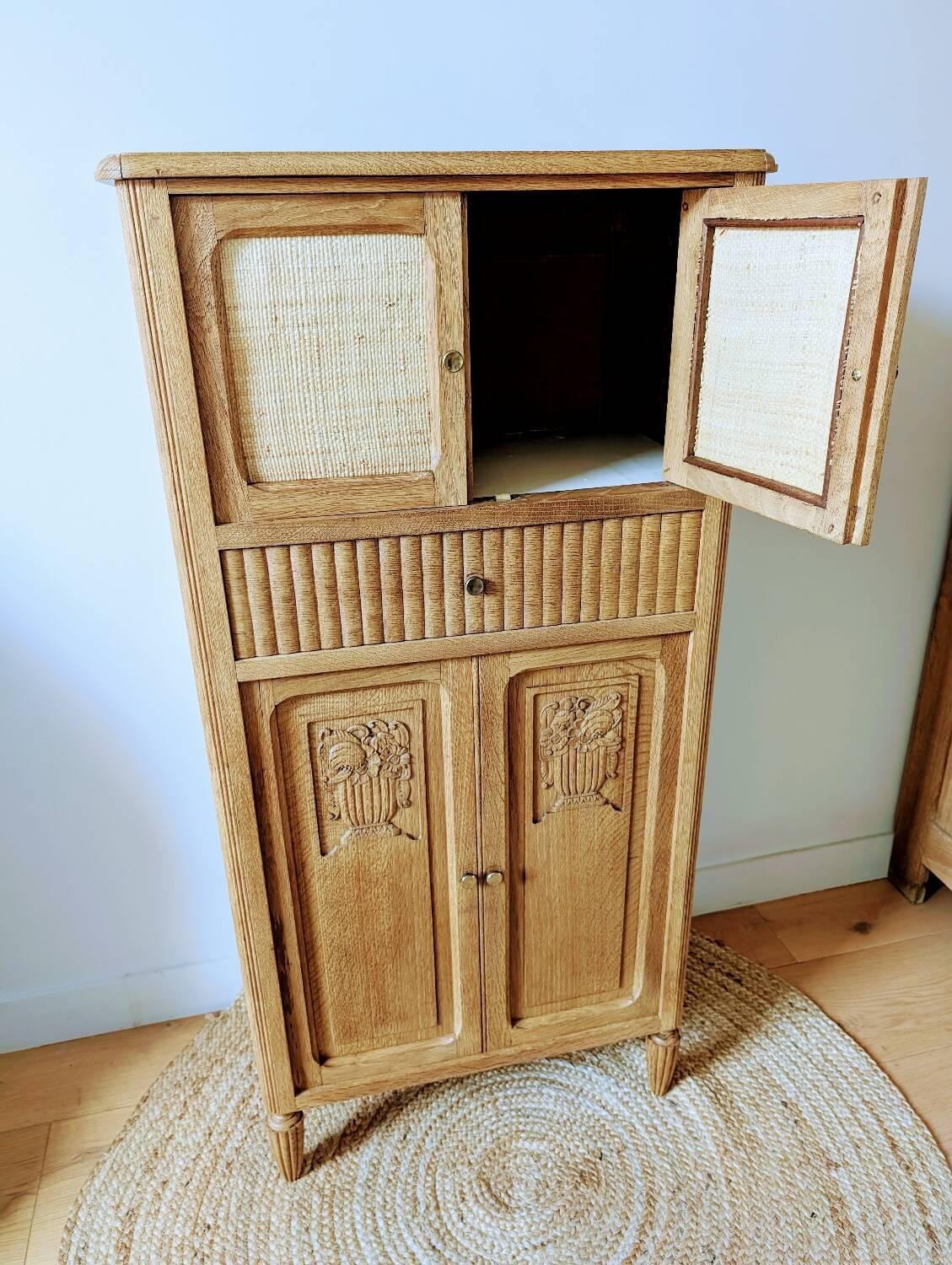 Solid oak Art Deco sideboard