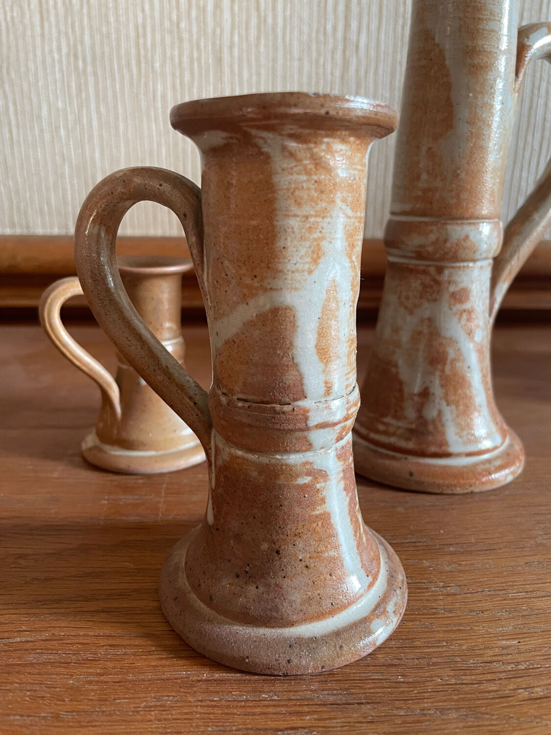 Stoneware candle holders