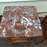 Set of 2 Louis XV style marble bedside tables