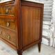 Louis XVI style chest of drawers in mahogany and walnut