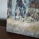 Watercolor signed Bettina Von Arnim view of Concots ,Lot, Occitanie