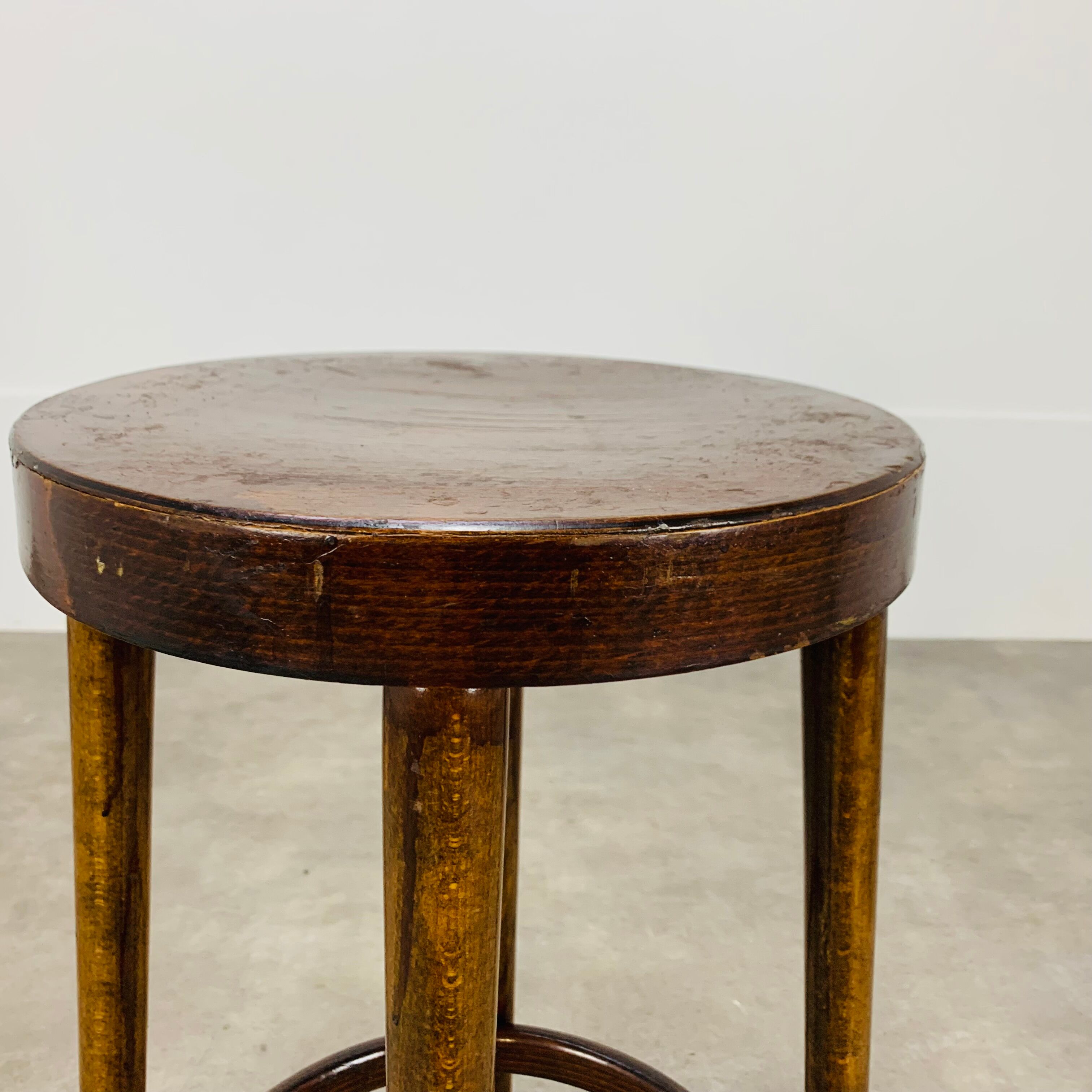 Tabouret de bar Baumann années 60 bois