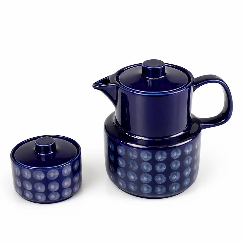 Melitta coffee service - copenhagen - cobalt blue - ceramic - 1970
