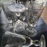 6 verres ancien bistrot absinthe