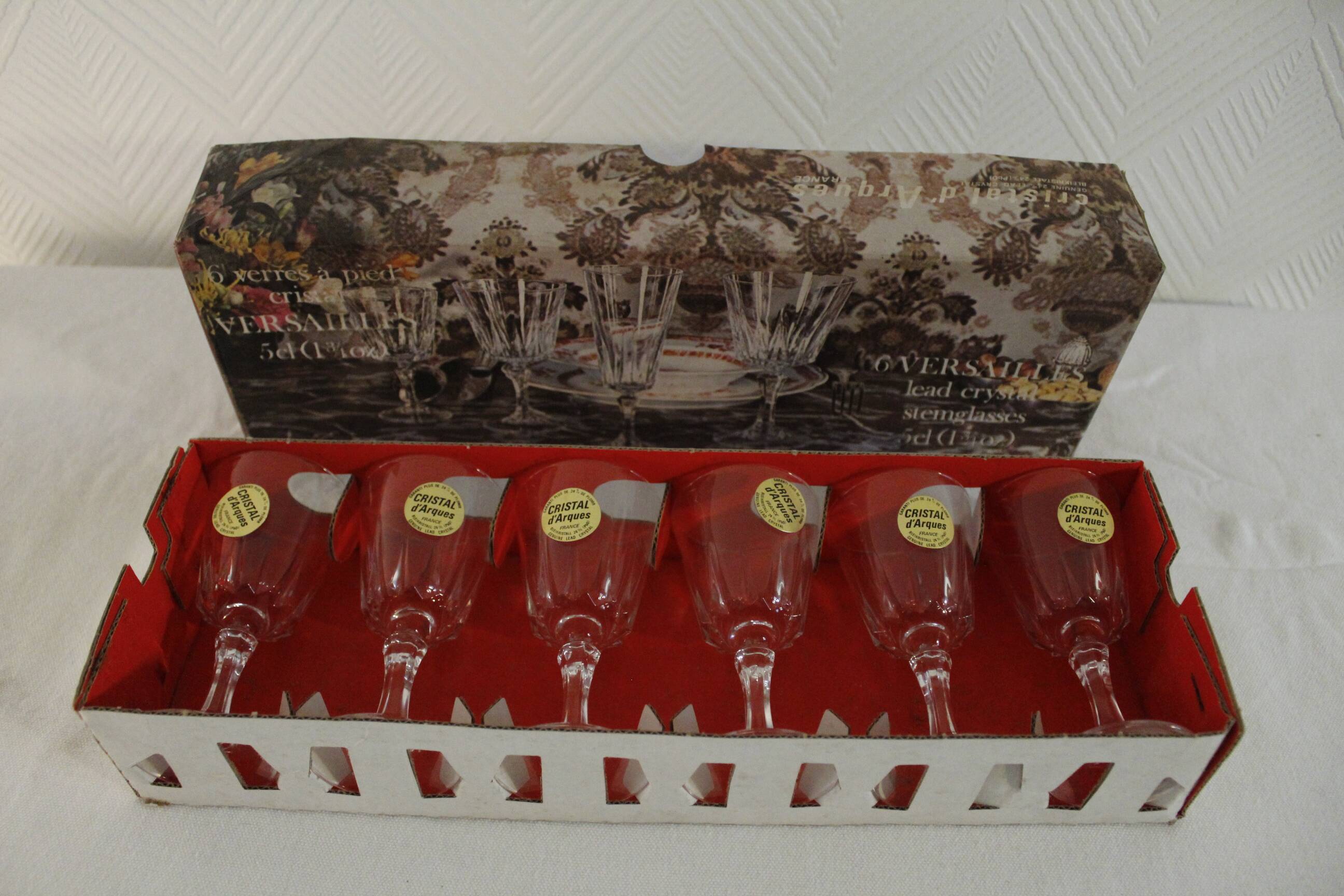 Set of 6 new Arques crystal glasses