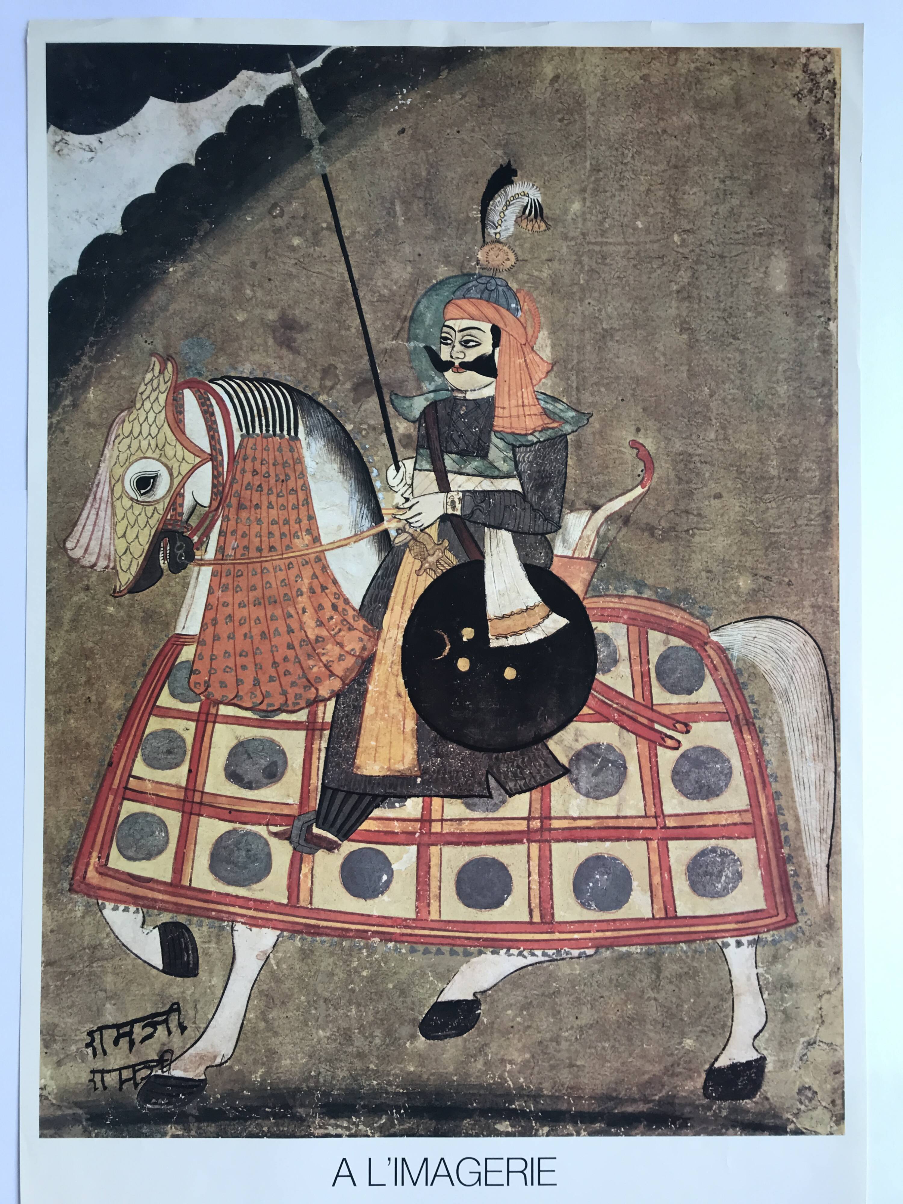 Original color poster Indian Miniatures / A L'Imagerie, 1974