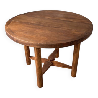 Table ronde pliante en pin mobilier montagne
