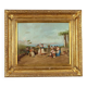 Ancient painting "The Neapolitan Tarantella" oil on canvas 19th century