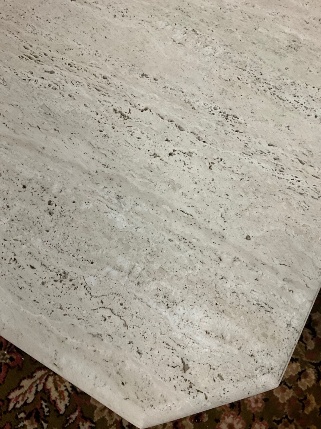 Vintage travertine coffee table in the 70s